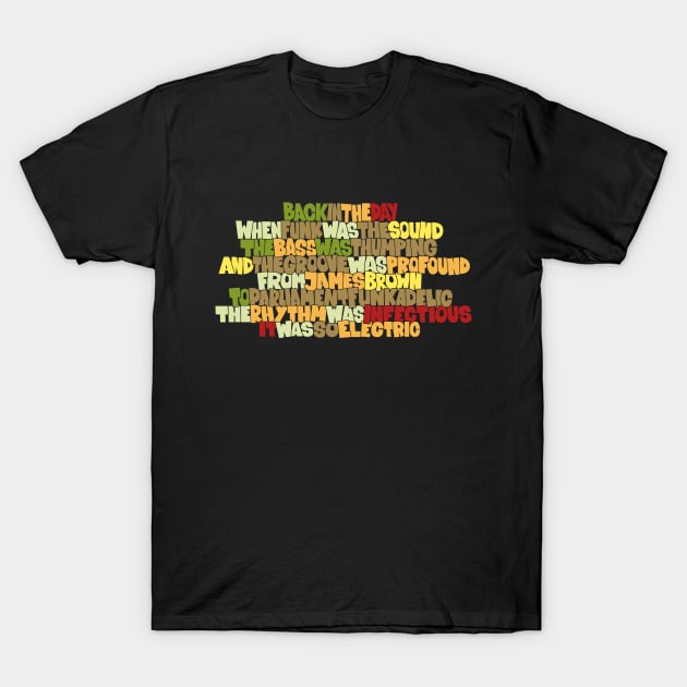 Funky Music Rhymes - Oldschool Graffiti Style T-Shirt by Boogosh